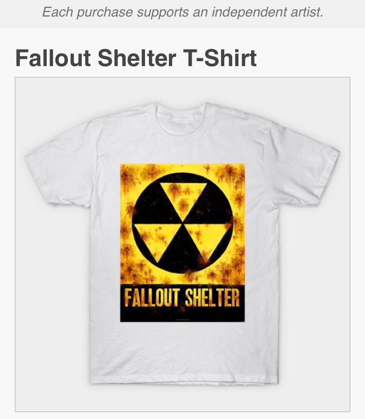 ShamusBeyale's tweet photo. The #civildefense sign you’ll be searching for when things heat up! 25% off apparel and merchandise for today here: https://t.co/gjhqYTxYzU

#fallout #falloutshelter #falloutsheltersign #ShamusBeyale https://t.co/wqOMiMgycT