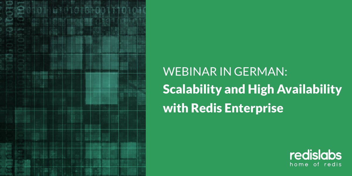 Redisinc's tweet photo. WEBINAR: Don't miss our webinar on April 19th! Register today &amp; explore how Redis Enterprise architecture assures predictable high performance and operational cost savings https://t.co/RENTV4LWCB 

RedisEnterprise #RedisLabs #NoSQL #Redis #BigData #OpenSource #Webinar https://t.co/6wxgYqshfy
