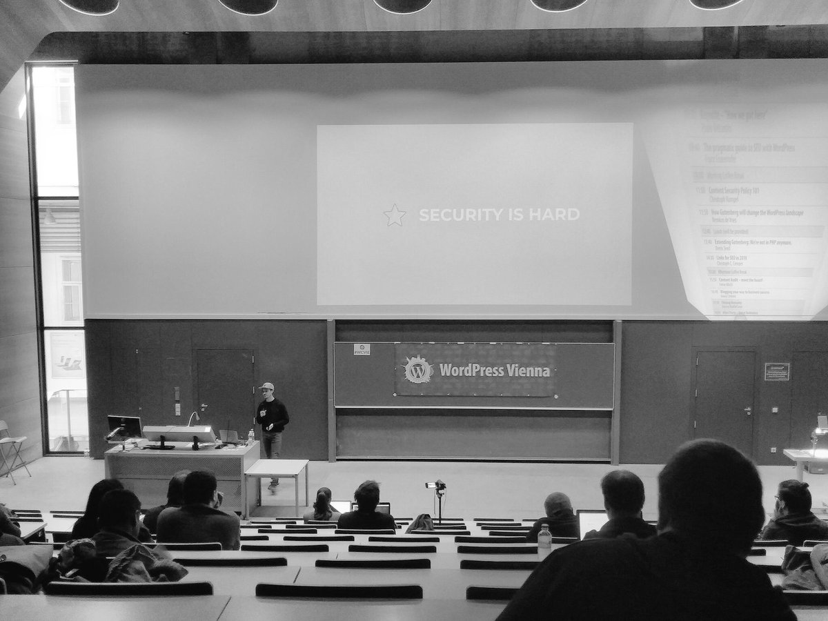christophrumpel's tweet image. Little me talking about #contentsecuritypolicy #WCVIE