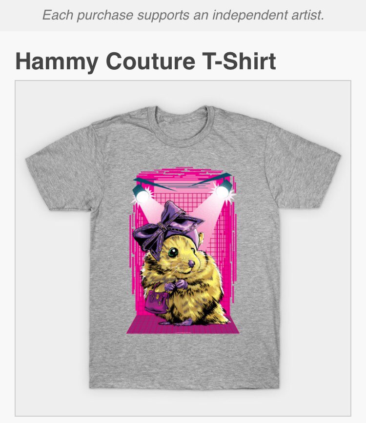 ShamusBeyale's tweet photo. The #fashion is exuberant, the #model is gorgeously fluffy, the lights are aglow! #hamster #couture #apparel #merchandise 30% off today: https://t.co/q0cnYvyCus

#ShamusBeyale https://t.co/iNSXKPyQtF