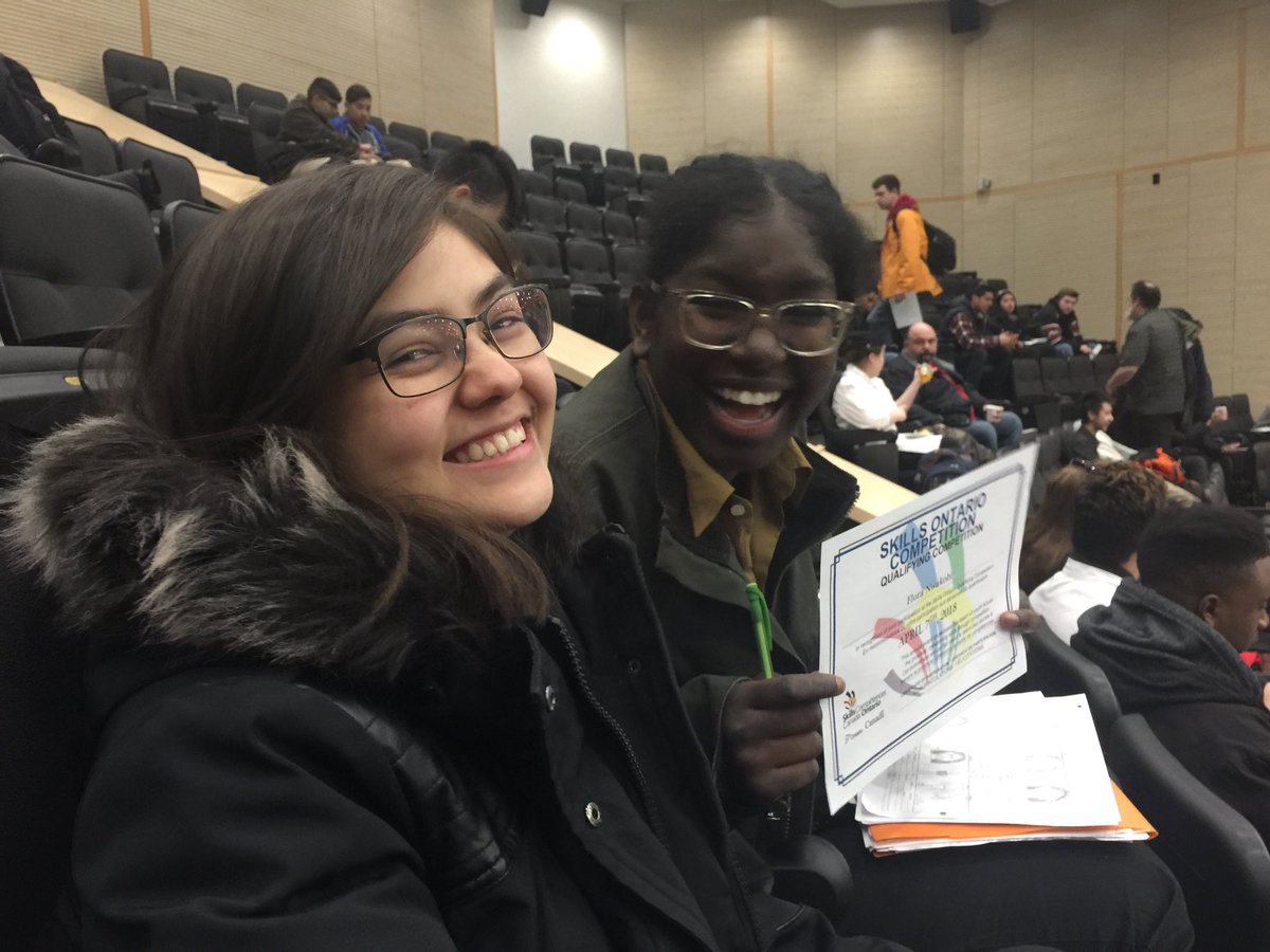 Waiting for the competition to begin... #skillstcdsb #tcdsbskills #damegirlsgotskills #womenintechnology #SkillsOntario