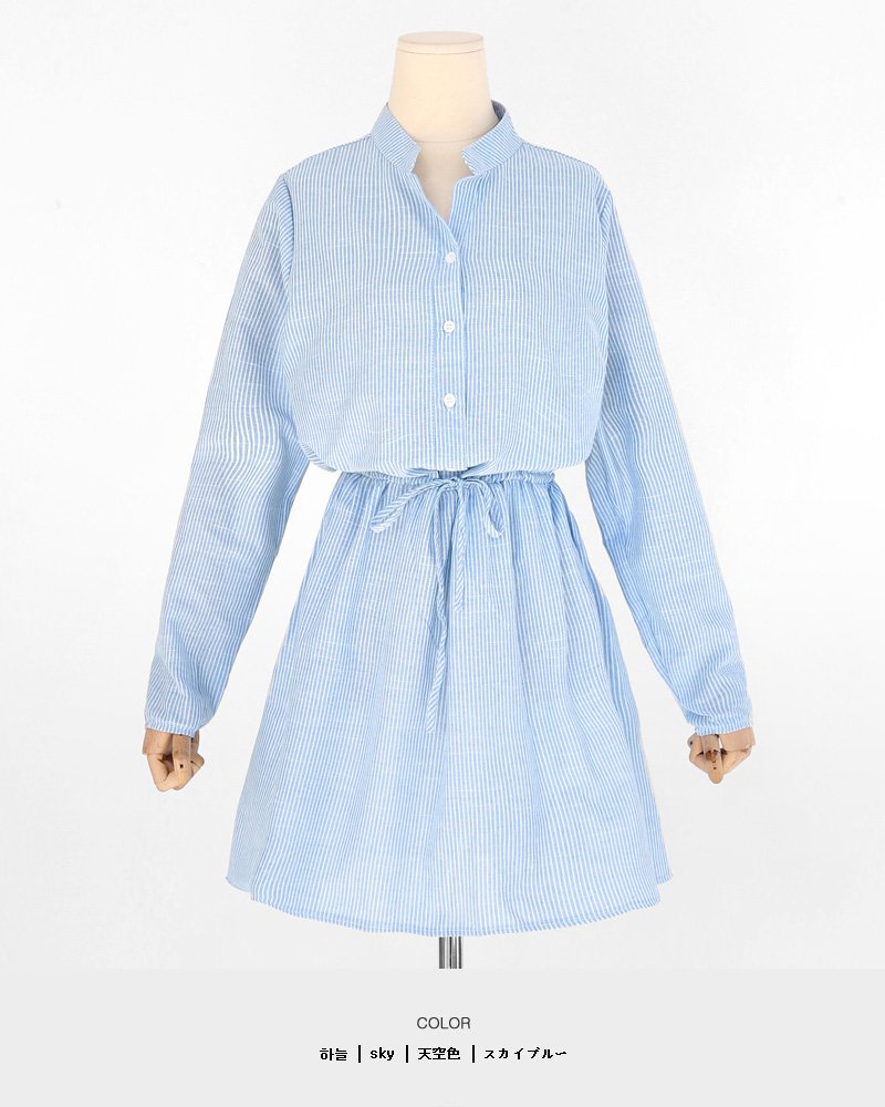 Dholic En Twitter Weekly Best 3 000円以下のプチプラワンピース ウエストをきゅっと結んでスタイルアップに ミニ丈なので スキニーやワイドパンツ プリーツスカートを合わせて着まわしも スタンドカラーストライプ ワンピース 全2色 2 948 税込