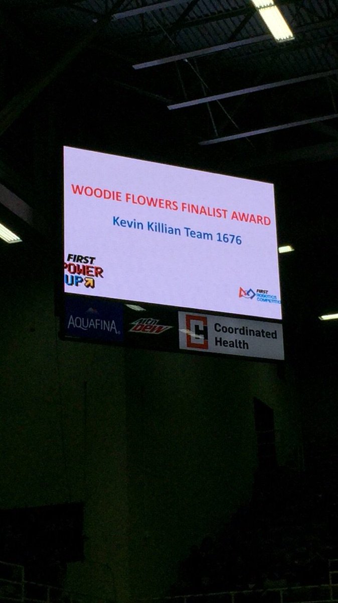 FRCTeam1676's tweet photo. WHAT??? So proud of 14 year mentor and coach Kevin Killian for being awarded the FIRST Mid Atlantic District Championship Woodie Flowers Award!!!!! #makeitloud #proud @pvrhsd https://t.co/7FCzJcQmJ1