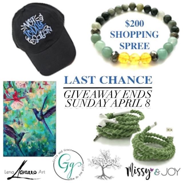 MissyAndJoy's tweet photo. 🔔LAST CHANCE to end this giveaway! [ link in bio @missyandjoy ]

The winner will receive $200 in gift cards to purchase your favorites some of my favorite shops!  Don’t forget to follow us @missyandjoy @serenitybyyeli @lena_navarro_art @gritzandgrace… https://t.co/3ivqPvWr6a https://t.co/WeJCFbFfrC