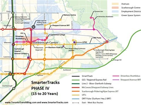 FurryRiderJr's tweet photo. @RaymondChoPC This is my tweak on the city's plans for rapid #transit in #Scarborough #SmarterTracks #TorontoTransitBlog #RobFord #FordNation #ScarbTO https://t.co/NgIPJLYCpQ