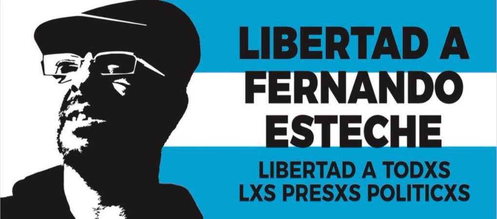 Florencia_Prego's tweet image. Hoy se cumplen 4 meses de la injusta detención de @estechefernando 
Exigimos su inmediata libertad.

#LibertadAFernandoEsteche
#LibertadATodxsLxsPresxsPoliticxs