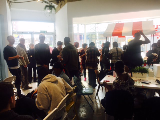 everyone_org's tweet photo. Loads of wonderful people from the borough brought their food for us to taste and talk about — amazing! Now Theo from @KERB_ giving tip on starting to test trade #everyoneBD https://t.co/S2g63lu81X https://t.co/c0967nspLA