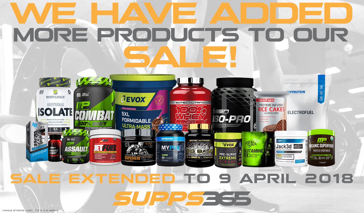 Up to 50% savings on your favourite products with Supps365! Online sale ends on 9 April. Get yours before they’re sold out! supps365.co.za Supps 365