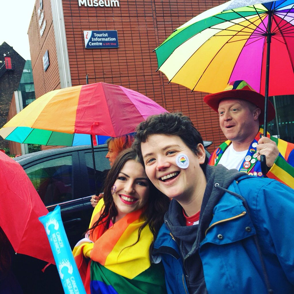 HopwoodPride's tweet photo. Hopwood Pride celebrating @bury_pride_2018 ! 
🏳️‍🌈👭👬👫🏳️‍🌈
#pride #burypride #lovewins #hopwoodhall #college #cruk
@hopwoodhall https://t.co/dwuOR2qh9m