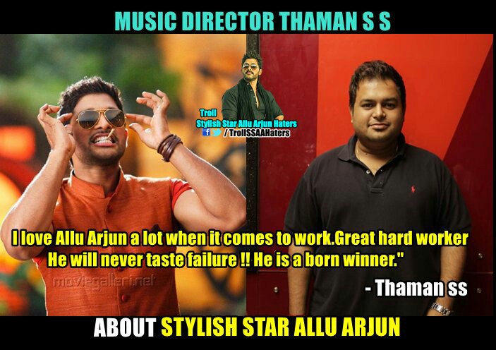 Kesav_KaNishk's tweet photo. I love @alluarjun a lot when it comes to work....Great hardworker,He will never taste failure....He is a born winner - @MusicThaman 😎😎👌👌👌

#HBDBelovedAlluArjun https://t.co/xkxgEz8qCT
