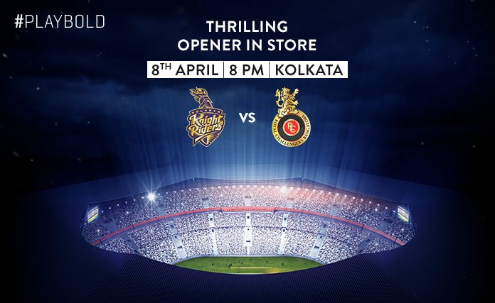 VivoIPL11's tweet photo. As the @VivoIpl11 fever is heats up, preparations
for our season opener are as strong as ever!
#PlayBold Here's a preview of #KKRvRCB at
Eden Gardens https://t.co/cFBFSB1kjj
https://t.co/9w7Q3s0Hzu