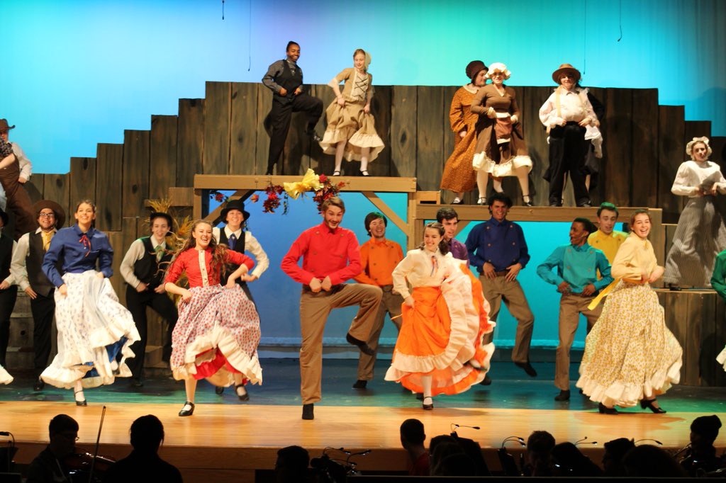 CHSBravehouse's tweet photo. Today has that last two showings of Seven Brides for Seven Brothers. Come see it at our matinee at 1pm or tonight at 6pm. It’s a must see! #7b47b #bravehouse https://t.co/8UdJBLyrpW