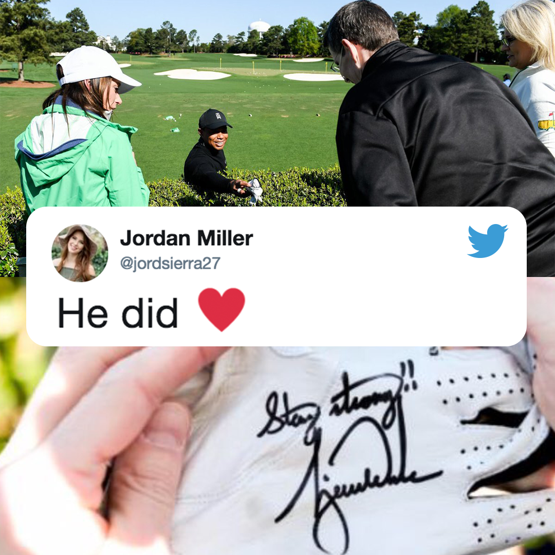espn's tweet photo. This is why we love sports. 

A man battling stage 4 cancer has his dream of meeting Tiger Woods fulfilled at @TheMasters. https://t.co/SEMv5Mnj6q