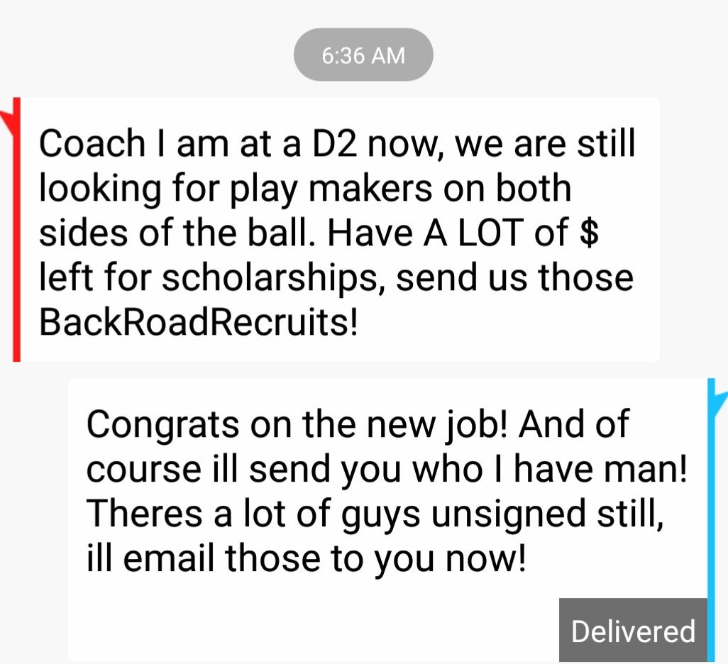 CoachG_BRR's tweet photo. We have a D2 schook looking for play-makers on both sides of the ball! DM me for more information! Member we only help those who are registered with #BackRoadRecruit #WhatAreYOUwaitingon #SomeOneIsGonnaGetAnOffer https://t.co/lzQekIc7LD