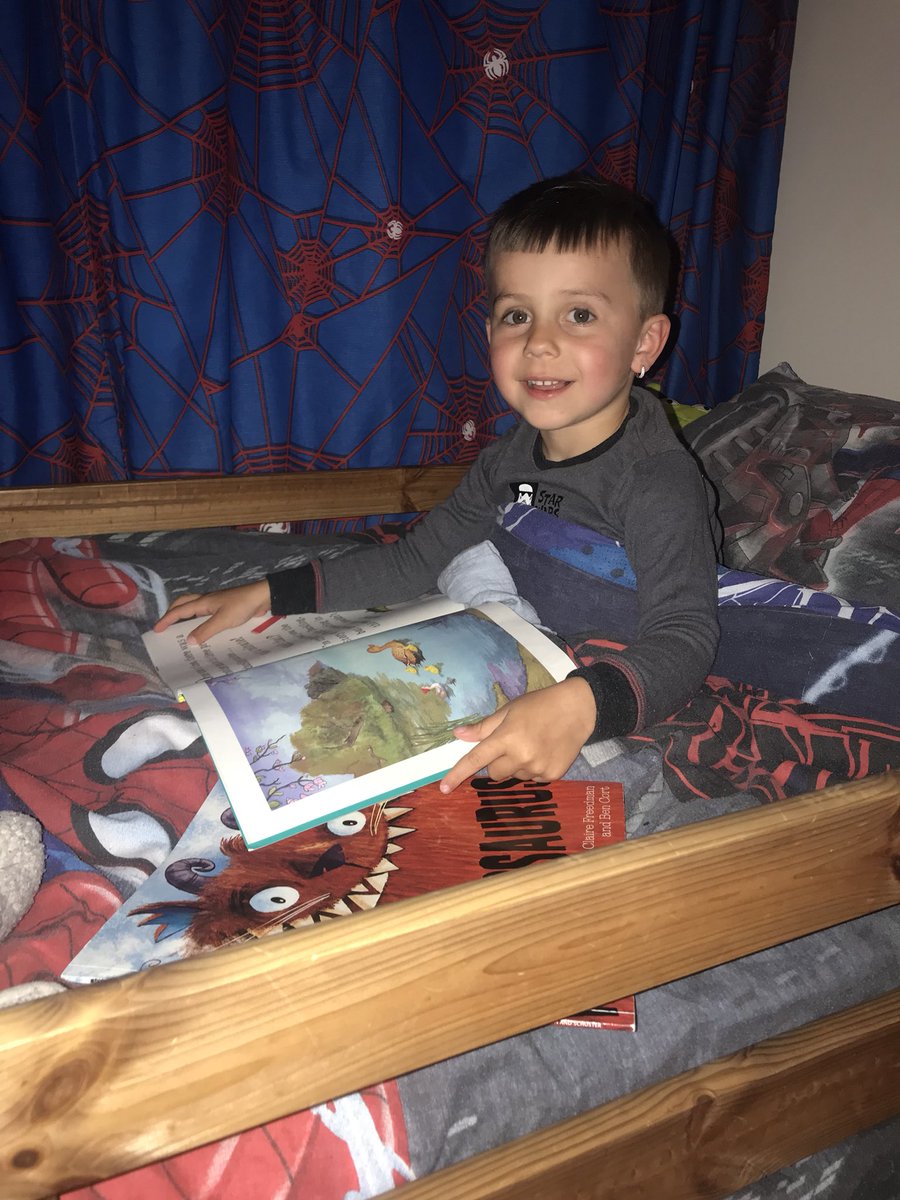 Logan won’t stop reading says he has to be brilliant for miss harry <a href="/WfieldPrimary/">Westfield Primary</a>