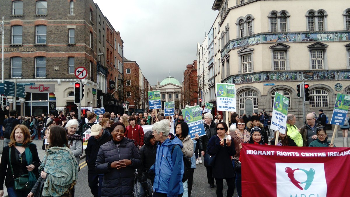 10,000 people up &amp; down the Liffey! ISW was proud to team up with <a href="/MASI_asylum/">MASI - Movement of Asylum Seekers in Ireland</a> &amp; <a href="/MigrantRightsIr/">Migrant Rights Centre Ireland</a> to ensure #migrants' right to housing was represented at today's national #homelessness &amp; <a href="/_HousingCrisis/">Homeless & Housing Coalition</a> demonstration. #housingisahumanright #April7th