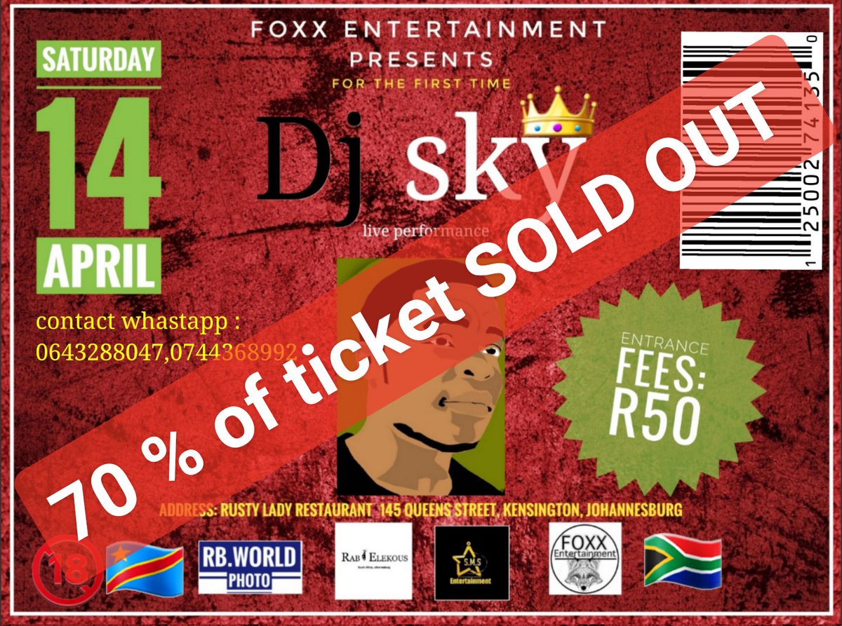 rabbyeleka01's tweet photo. 🚨🚨BREAKING NEWS🚨🚨!!!  We're 70% sold out!!!! They are gonna sell out fast!!! Get yours ASAP!!! Don't wait for last minute!!! We only have 7 days to go till we come together and have fun like it the last day . WILL YOU BE THERE? https://t.co/xEjs2Luguh