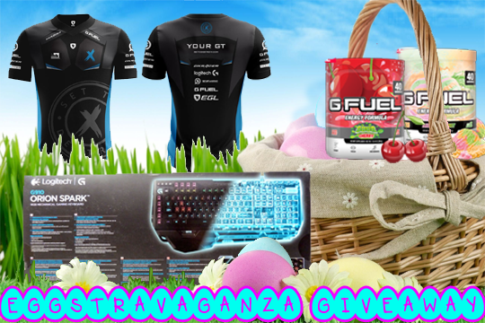 DraxTTV's tweet photo. I've teamed up with @StDxLaura this month to present our:

APRIL EGGSTRAVAGANZA #GIVEAWAY!!

2 Tubs of #GFUEL (Sour Cherry &amp; Rainbow Sherbet)
1 Orion G910 Spark Keyboard from #Logitech
1 @SetToDestroyX Custom Jersey from @OfficialEGL

Enter here!
🥚 https://t.co/ofNpvuCDrs 🥚 https://t.co/b7CdDNnvMG