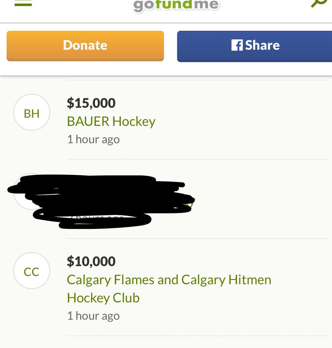 Heatherworth81's tweet photo. Shoutout to @BauerHockey and @NHLFlames for making such a generous donation the the broncos go fund me page. The support and love our country has for one another during such a heartbreaking time is so humbling #prayforhumboldt https://t.co/ND4u3DTjO1