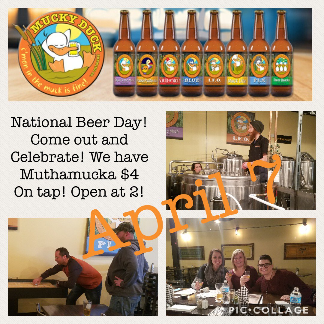 MuckyDuckBrew's tweet photo. #nationalbeerday #drinklocal #SaturdayFeeling https://t.co/uterbmKEuN