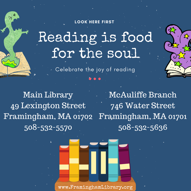 Framingham_MA's tweet photo. π Celebrate the Joy of Reading. #GetABook #ReadReplaceRepeat A Library At Your Doorstep! @FramPub https://t.co/Il1xAweOHl π https://t.co/zun2BnVP0o