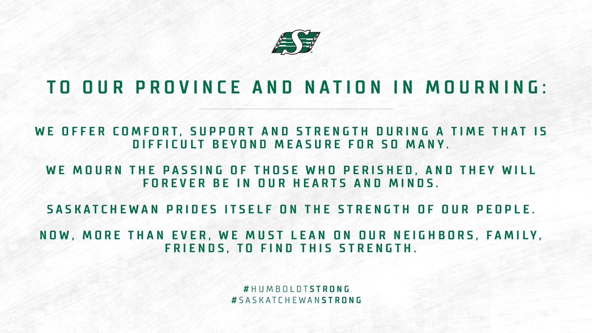 For the community of Humboldt, SK., this province, this country.

#HumboldtStrong