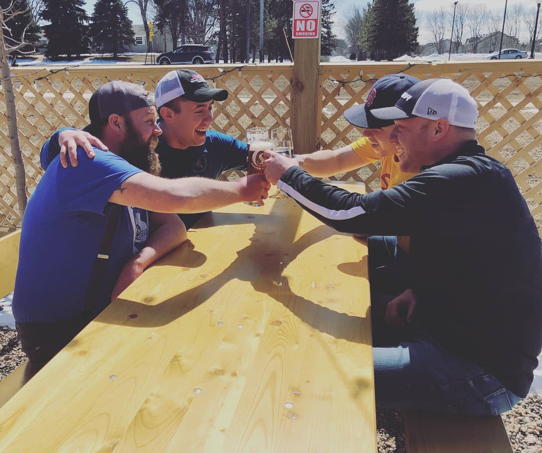 Giesenbrau's tweet photo. We won't pretend we don't sometimes bier by ourselves, but we all agree that it's best to bier together. Happy #NationalBeerDay from the Giesenbräu crew! #BierTogether #Gemütlichkeit #MNBeer #MNCraftBeer #DrinkLocal https://t.co/TSsxLLHYjX
