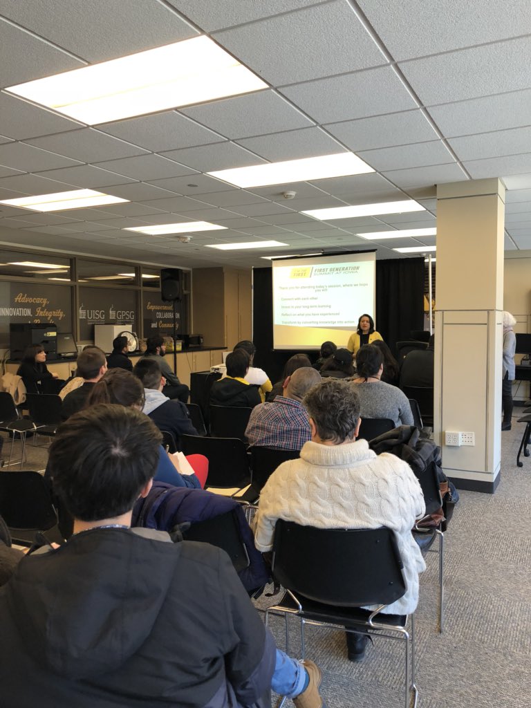 uiowausg's tweet image. Break-out sessions are currently underway! #ImtheFirst