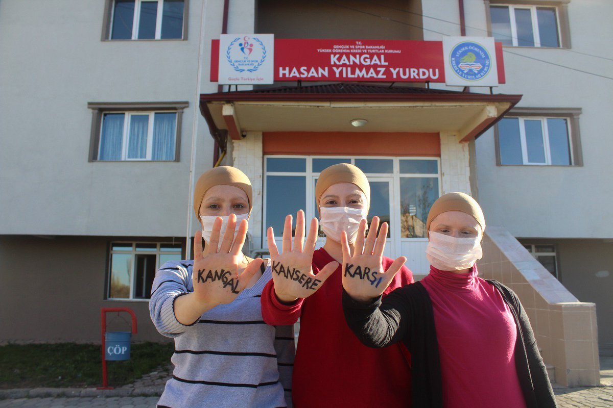 Sivas Kangal Yurdu gençleri, 
☘Kanser, kaderiniz olmasın! ☘dedi ve Kanser Haftası kapsamında farkındalık oluşturmak için güzel bir çalışma yaptı. 👏🏻👏🏻👏🏻