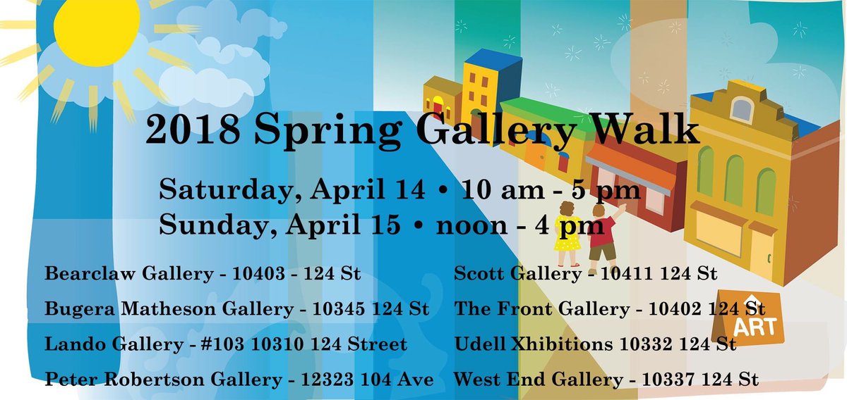shop124street's tweet photo. Eight fine art galleries, two days, two blocks apart = tons of art, and even more fun! Join @yegGalleryWalk for their April edition next weekend! #yegarts https://t.co/lKgJjoSXa6