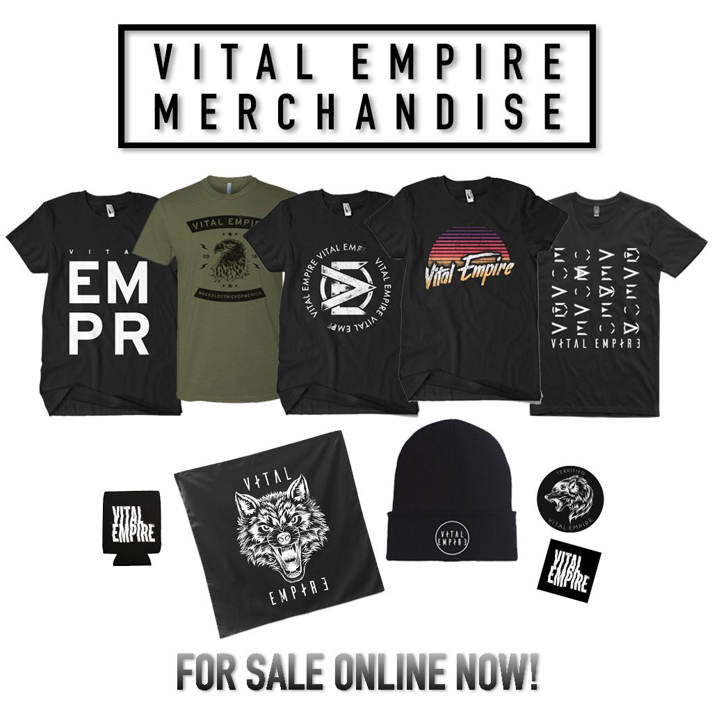 Got some killer swag in our online merch store!  Check it! 😎✌️
_____________
vitalempire.storenvy.com
(Or click "Shop Now" button on our Facebook page)
_____________
#vitalempire #merch #swag #rocknroll