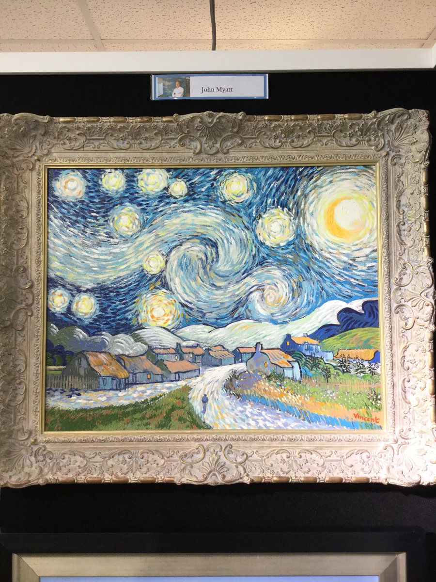 Limited Edition Starry Night by John Myatt A bespoke hand finished atelier edition of 150 by infamous forger John Myatt #johnmyatt