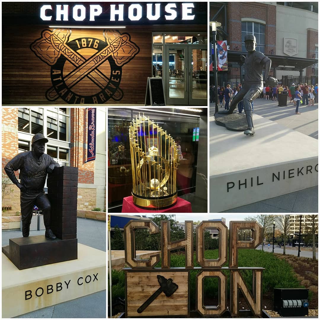 TravelerStadium's tweet photo. Just wandering around the stadium #mystadiumtravels #sports #MLB #baseball #Braves #Atlanta #georgia #atl #atlantabraves #ChopOn #bobbycox #philniekro #statues #worldseriestrophy #95worldseries #History #exploringthestadium #stadiumpics #suntrustpark #Travel #travelpics #stadium https://t.co/O7V8WkqTdj