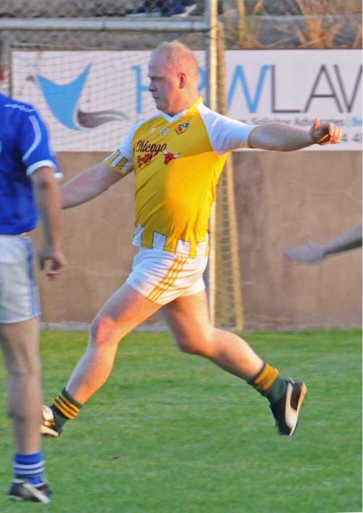 AontroimGAA's tweet photo. 1 minute with Antrim Senior Masters Footballer...Ronan Hamill 

https://t.co/h0y7ogKTR0 

We don’t stop playing because we grow old 
We grow old because we stop playing.
#AntrimMasters2🏐18 https://t.co/oYLUGeosRr