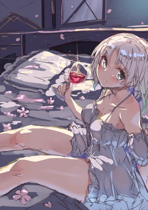 「社長様とこうして並んでみる桜は、いつもより綺麗に見えますね」好感度Lv5でイベント5-EXを見た後に開放されます。嘘です。 #かんぱに #ノナ・エインズワース 
