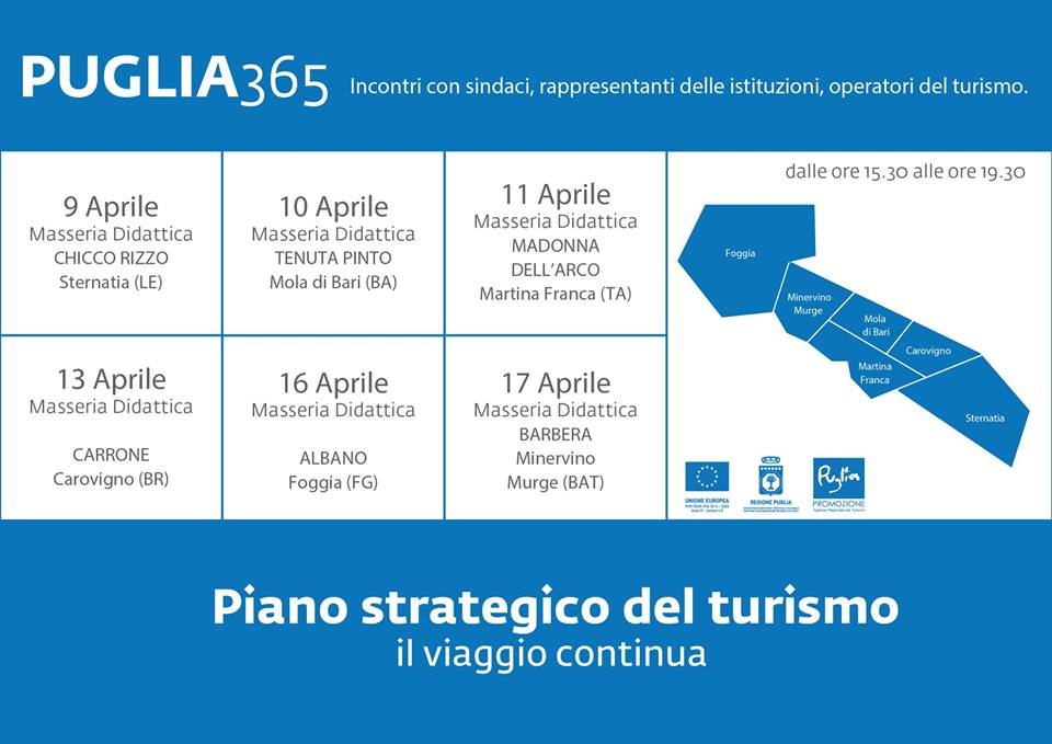 btmitalia's tweet photo. Sei appuntamenti itineranti del progetto Masserie didattiche per conoscere, condividere e migliorare il Piano Strategico del #Turismo #Puglia365. Lunedì 9 aprile, si riparte dall'Agriturismo Masseria Chicco Rizzo di Sternatia (Lecce). Info📍 https://t.co/MjHYrbDqko
#BTM2018 https://t.co/PgkUZ65ec0