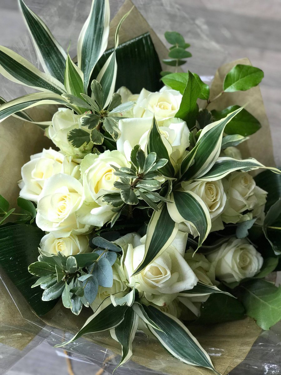 Something so stunning about a bouquet of all white roses 😍