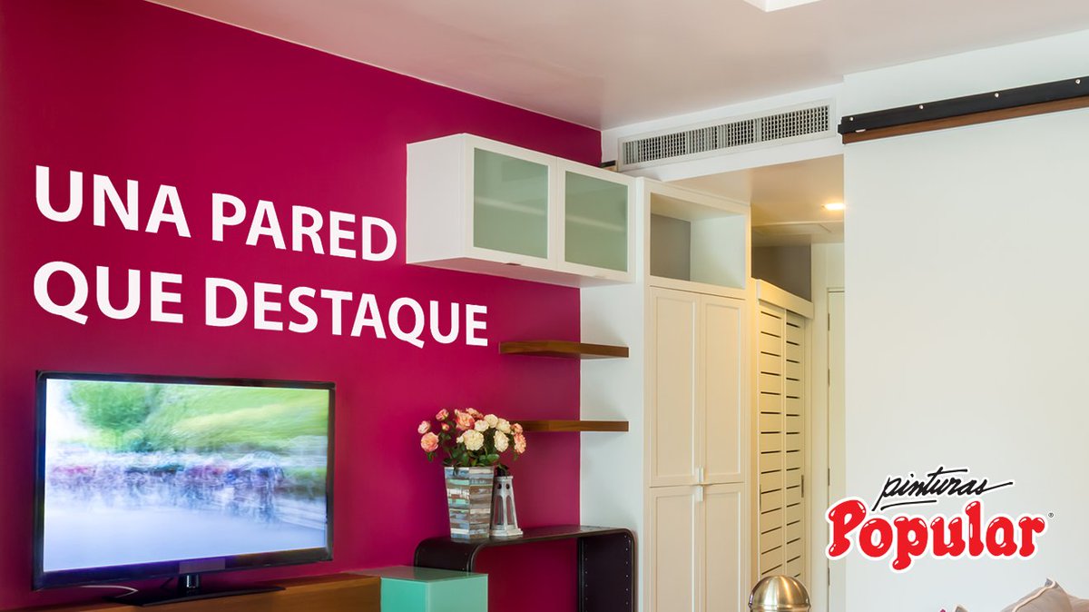 PinturasPopular's tweet photo. Si no te animas a pintar todo de un color llamativo, prueba ponerlo en una pared y mantener el resto neutro. Nuestro #RosadoPP #CalypsoRuffel4B4D es ideal para crear un ambiente moderno y vivo a tu sala. ¿Cuál usarías tú? #SalaPP #ColorPP https://t.co/WYnbZZO9FM
