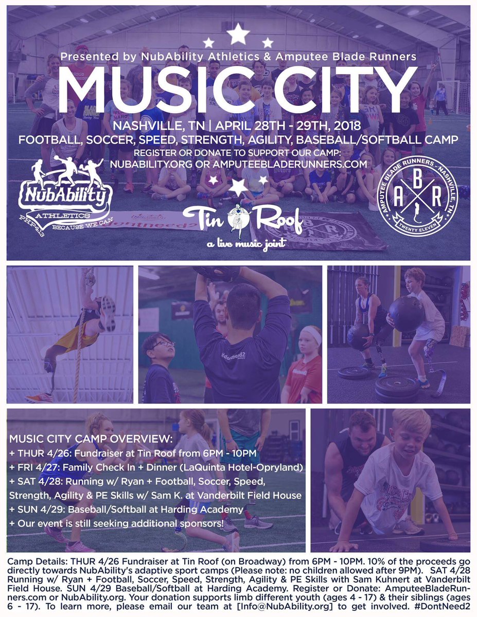 NubAbility's tweet photo. How cool would it be for national media to cover @NubAbility youth athletes having a @NFL Draft Watch Party for @Shaquemgriffin when we are at our camp in @visitmusiccity? Media@NubAbility.org for passes. #LimbDifferenceAwarenessMonth #CaptureConfidence #SportsMatter https://t.co/23KsnKeLWR