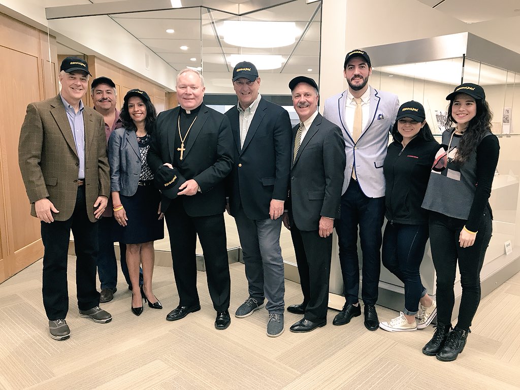 Mike_Rawlings's tweet photo. We are all in this journey together. The #BeGolden campaign will make Dallas a beacon of inclusivity and compassion. Thank you @BishopBurns @CCofDallas @DallasCath for leading this important conversation around immigration. #BeGolden https://t.co/ebzxCkmYsZ