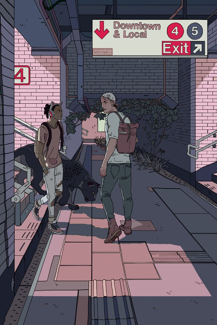 I think I love drawing train stations??