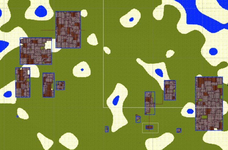 DenzilZA's tweet photo. Trying to generate building clusters with connecting paths. Brain is bleeding.
#screenshotsaturday #IndieGameDev #procedurallevel https://t.co/nU6MsNk4QQ