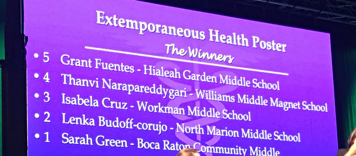 KGroditskiGreen's tweet photo. First place in the state! So proud of my little Pre-Med munchkin โค๏ธ Woot, woot #HOSASLC2018 #FemSTEM @Greensolutions3 @BocaRatonMiddle @NationalHOSA @BRCMS_Principal https://t.co/GNeusAapnt