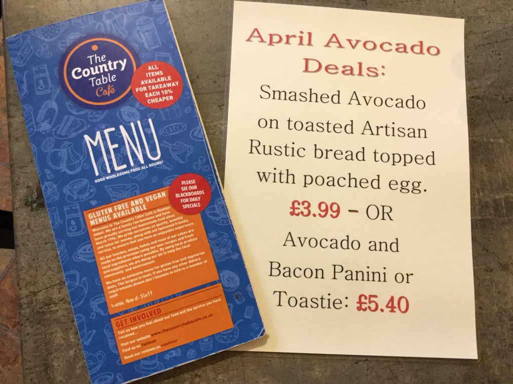 Smashed Avacado with poached free range eggs on toasted Artisan rustic bread. Our April Deal. Over 20 sold yesterday alone!!