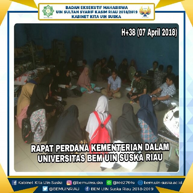 INSPIRASI GERAKAN KAMPUS MADANI

H+38
Sabtu, 07 April 2018
4 Kabar Utama

KEMENTRIAN DALAM UNIVERSITAS ADAKAN RAPAT PROGRAM KERJA