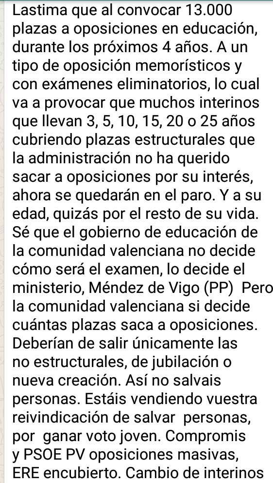 RosaLlorca's tweet photo. @PIAragonesa @gizmo34inter @Angel_L_Hern @ADI_C_LM @ADIMA_interinxs @VicentMarza @miguelsolerg @monicaoltra @joanbaldovi @educaciopspv @delia_amoros @iunida @ReflexionJulio @Podem_ @ierrejon @informacion_es @julialenar @faet_ester @fetrandis @CelesteLidia @Felixsotos https://t.co/AyxZw4dyP9