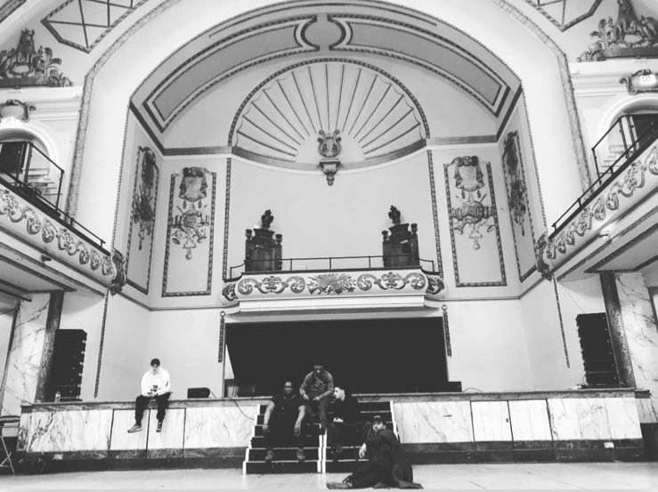 EastLondonDance's tweet photo. @RuggedEstate taking a break from rehearsals at @ShoreditchTH’s majestic Victorian Assembly Hall. Catch #IDENTITY over 3 unmissable nights. 12-14 April. Tickets on sale now: https://t.co/U9QpTPmO0w #IamIdentity Photo credit: @TonyAdigun https://t.co/JxgCh1rN9B