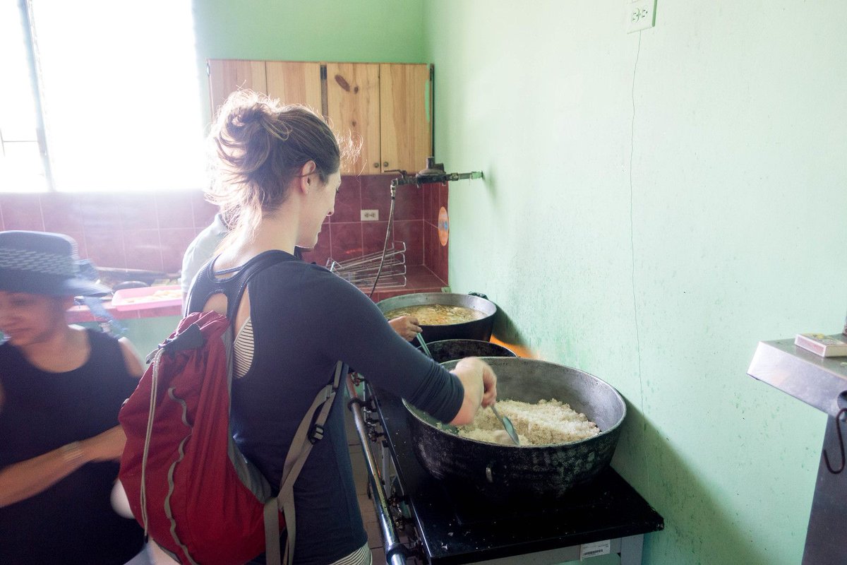 Wanderlust_Dogs's tweet photo. While working in the Volcan, Panama library we also got to eat some of the local food (which was absolutely amazing).  They even invited us into the kitchen and showed us how some things where made.  

#dametraveler 
#FemaleTravelBloggers
#girlaroundworld
#girlsborntotravel https://t.co/ecu6bgWOip