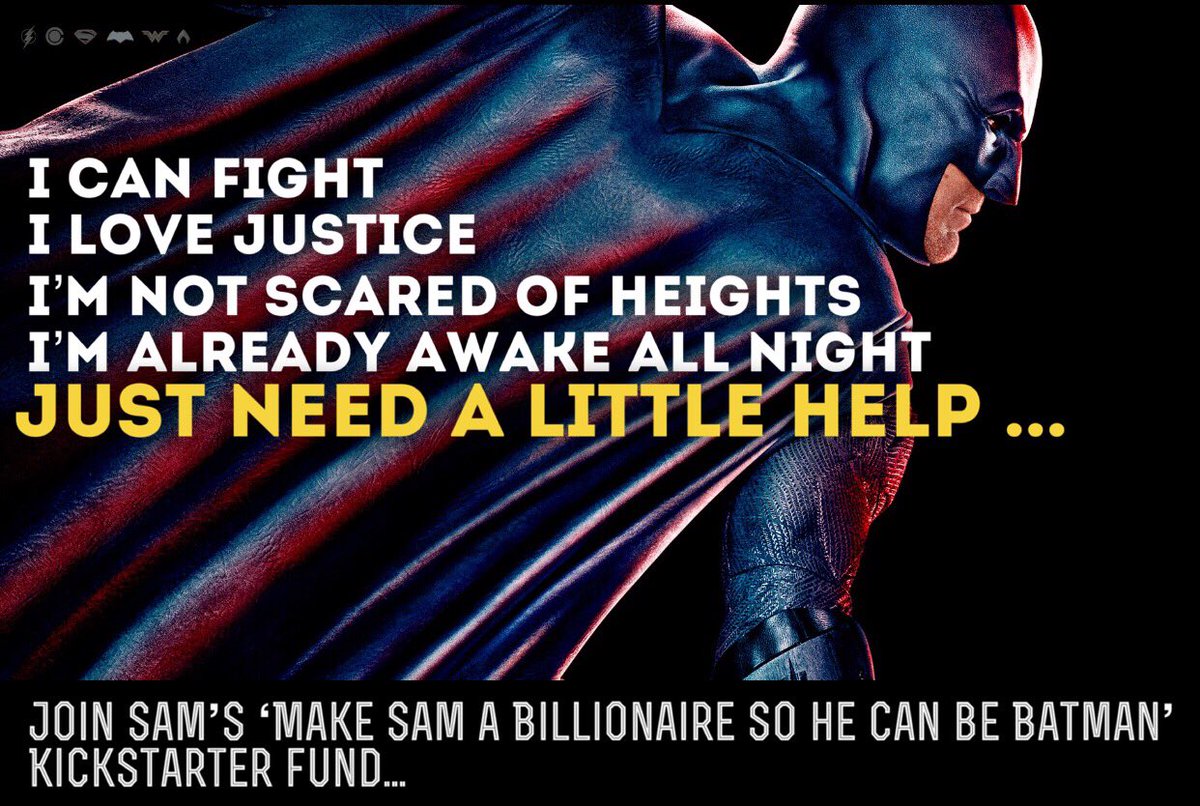 samuelwconnelly's tweet image. Everyone has one...don’t judge me. #Kickstarter #IamBatman #Couldbe #Batman #DreamersDream