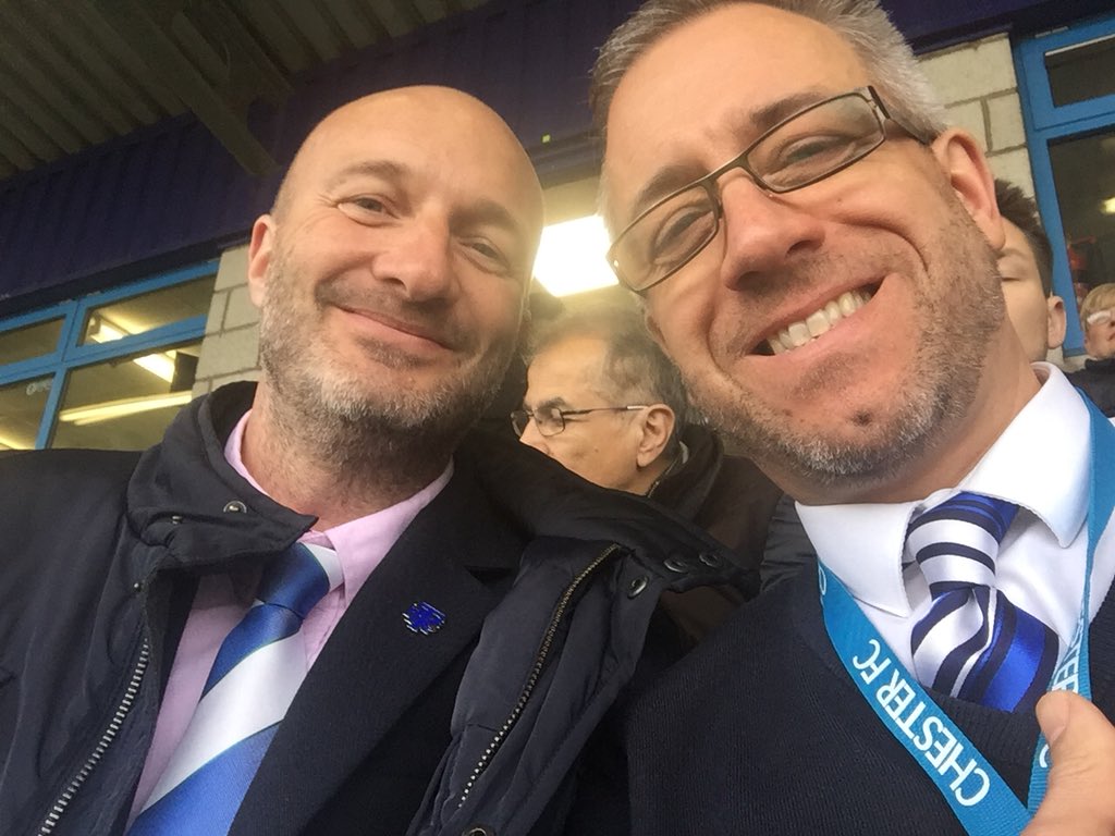 GuyLister's tweet photo. Great to welcome my friend and Chaplain @TranmereRovers @buddyowen to @ChesterFC today. @sportchaplaincy #chaplainstogether https://t.co/ZXtWN7FGZP